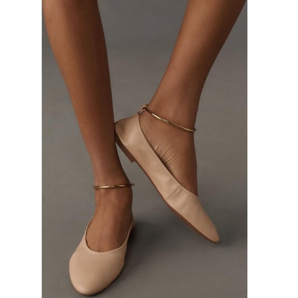 Jeffrey Campbell Tippy Ballet Flats in Neutral Sz 11 - Picture 1 of 13